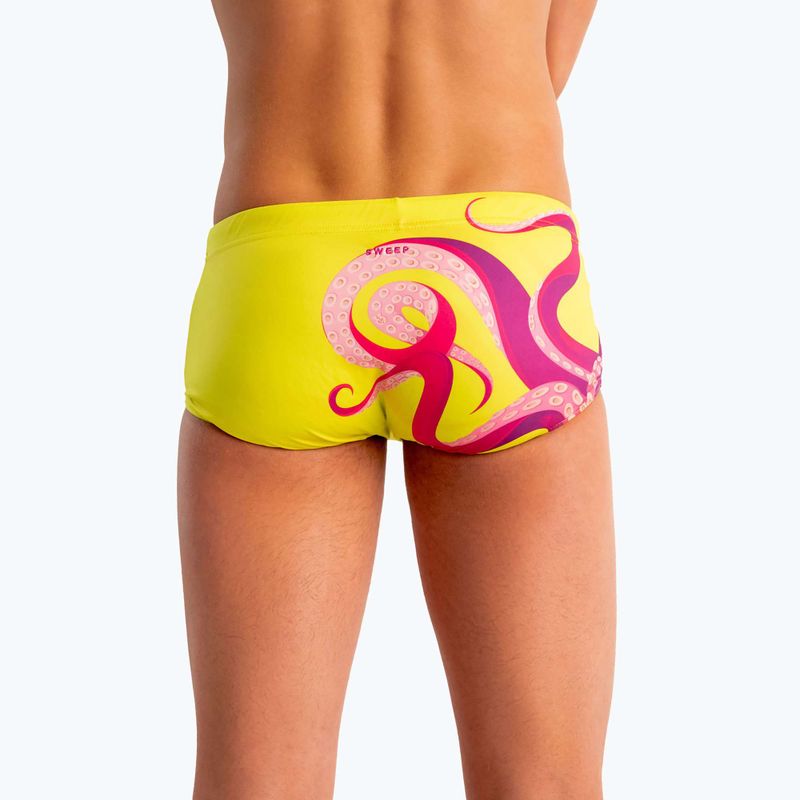 Schwimm-Boxershorts Herren SWEEP Aqua Kraken Rosa/Gelb 9