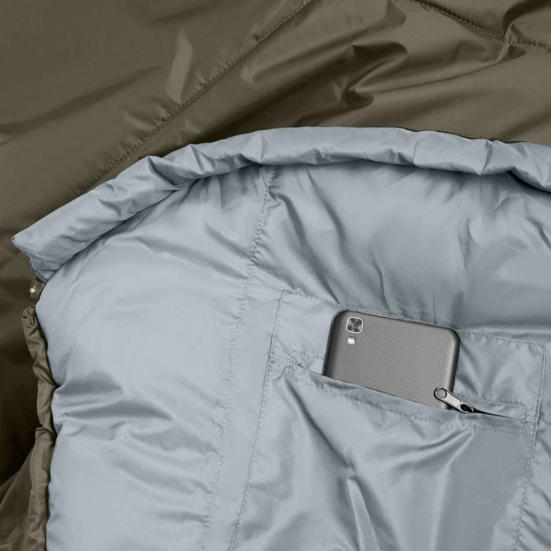Schlafsack Alpinus Wide & Long Fiber Pro 1250 230 cm/rechts oliv 6