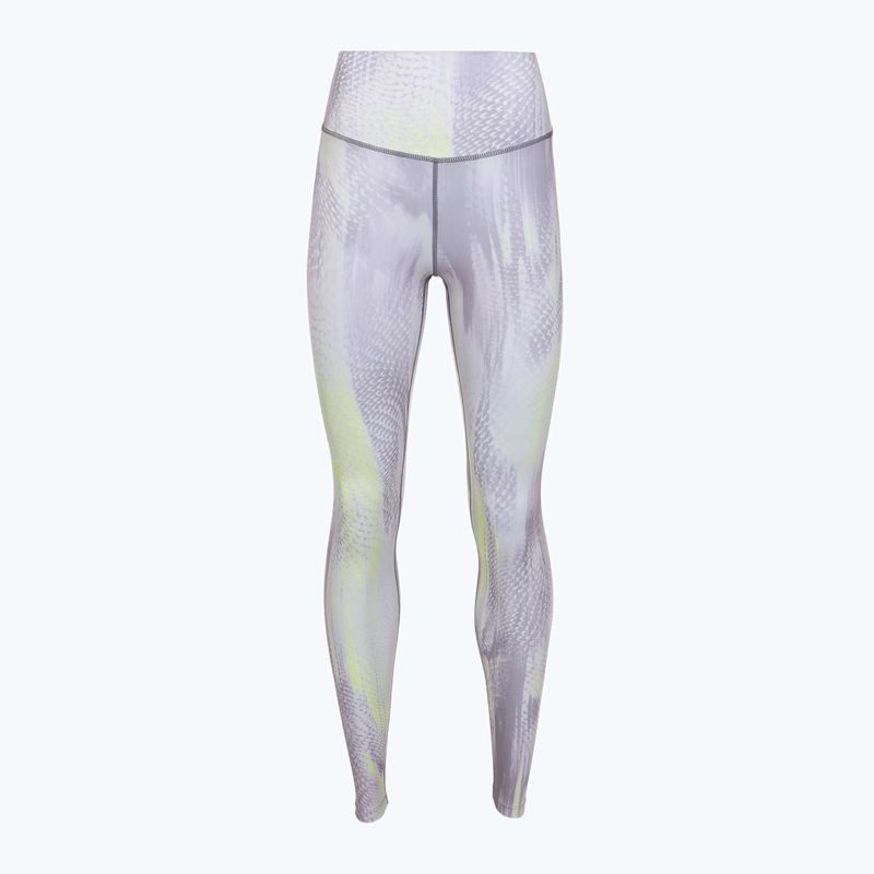 Damen-Trainingsleggings 4F Solar Punk FNK F454 light yellow allover 7