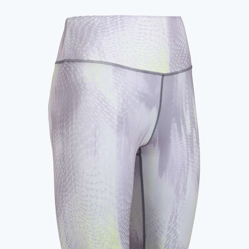 Damen-Trainingsleggings 4F Solar Punk FNK F454 light yellow allover 9
