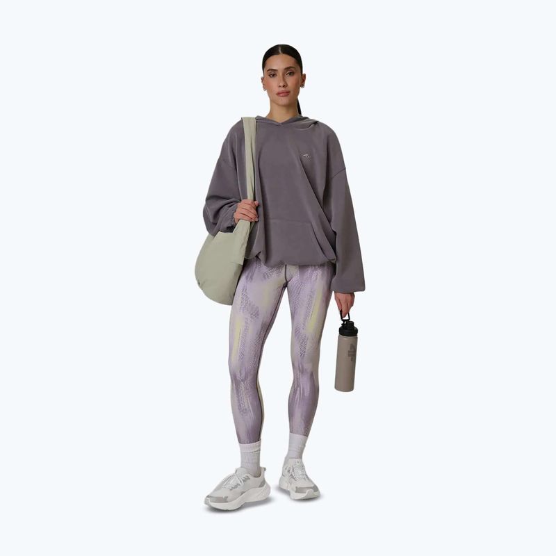 Damen-Trainingsleggings 4F Solar Punk FNK F454 light yellow allover 5