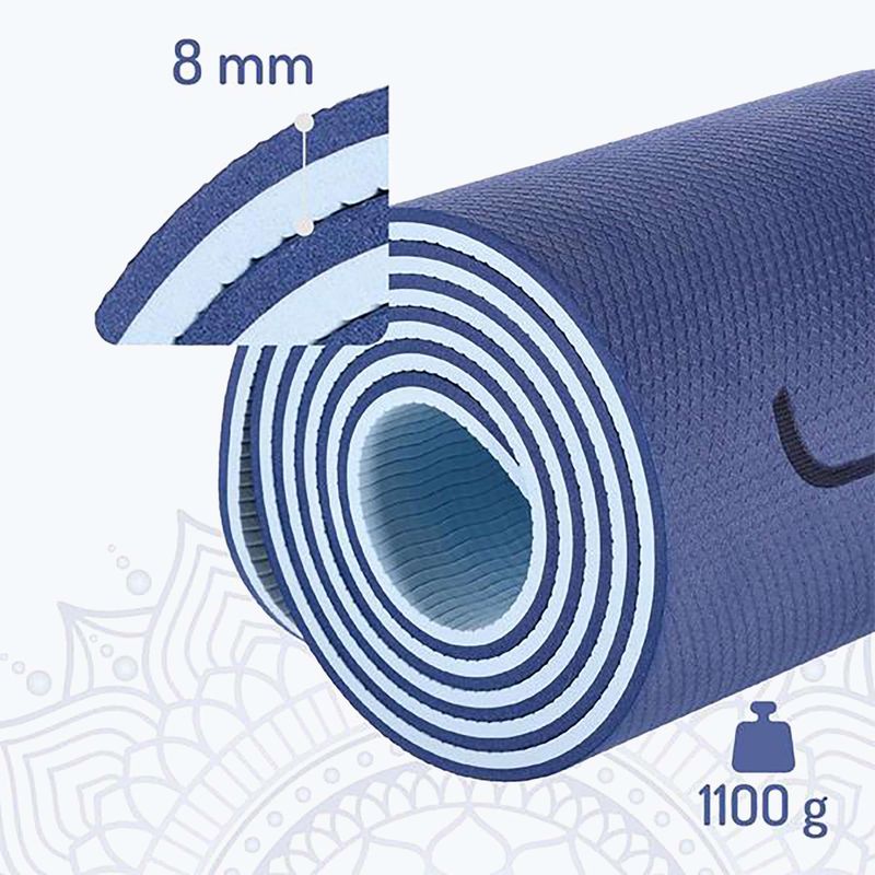 Yogamatte HMS YM10 8 mm dunkelblau 4