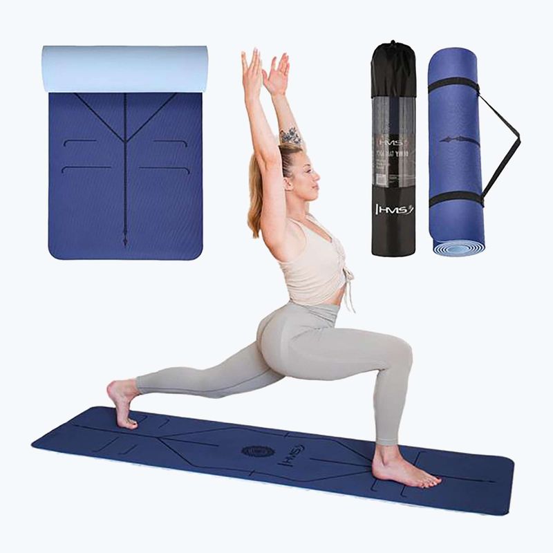 Yogamatte HMS YM10 8 mm dunkelblau 6
