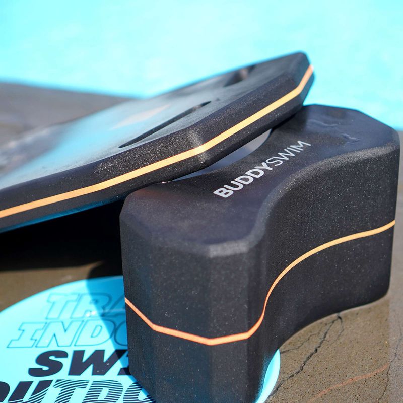 Schwimmbrett BuddySwim Kickboard black/orange 3
