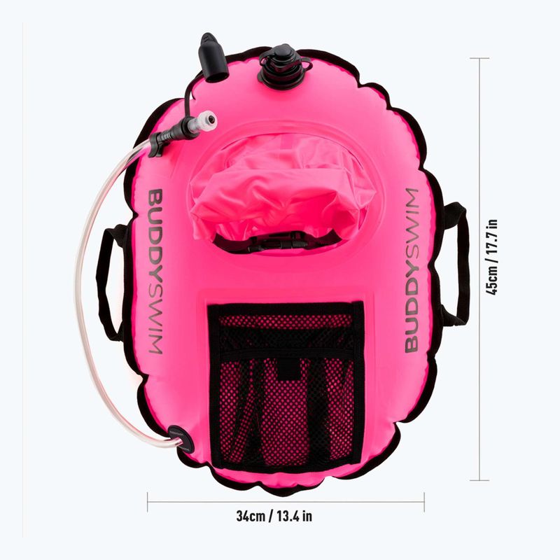 Sicherungsboje Buddyswim Hydrastation Pro 10 l pink 2