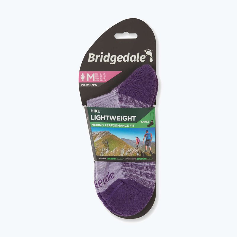 Damensocken Bridgedale Hike Lightweight Performance Ankle heather/damson 3