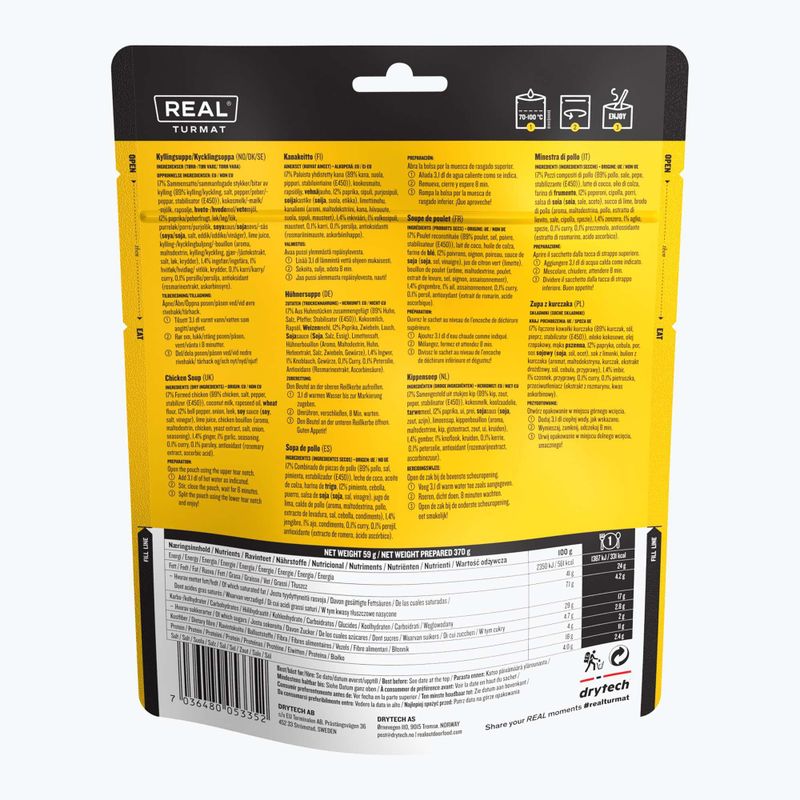 Tiefkühlgetrocknete Lebensmittel Real Turmat Chicken Soup 59 g 2