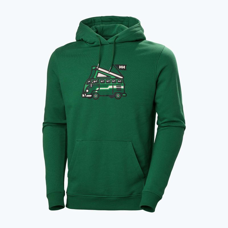 Herren-Trekking-Sweatshirt Helly Hansen F2F Organic Cotton Hoodie malachite 4