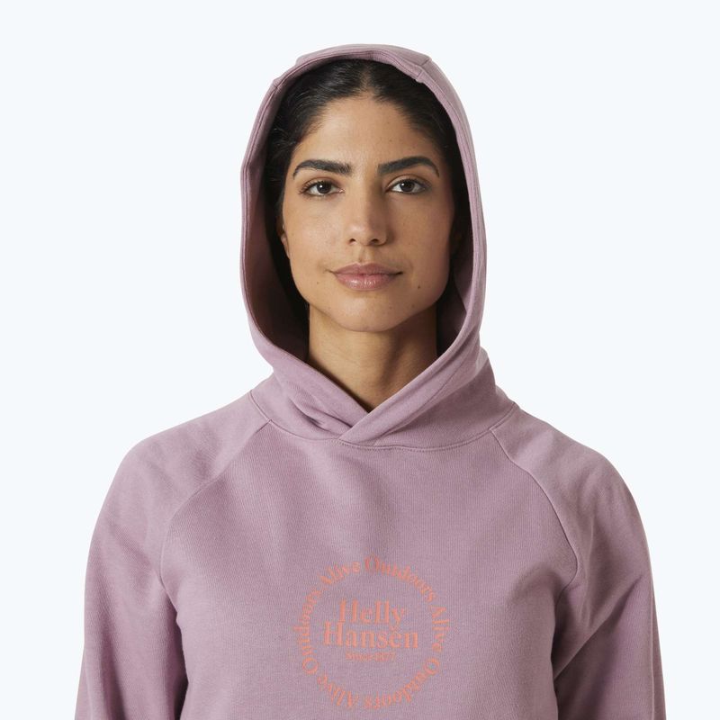 Hoodie Damen Helly Hansen Core Graphic Hoodie purple clay 3