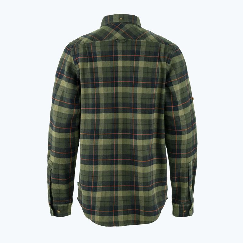 Hemd Herren Fjällräven Singi Heavy Flannel black/deep forest 2