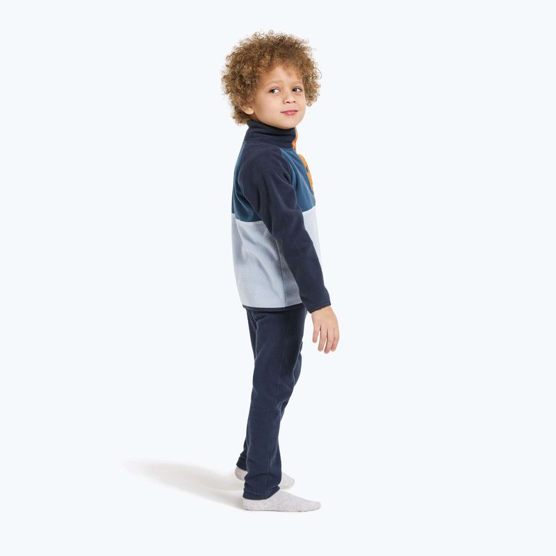 Didriksons Monte Half Button Kinder Fleece-Sweatshirt Wolke blau 4