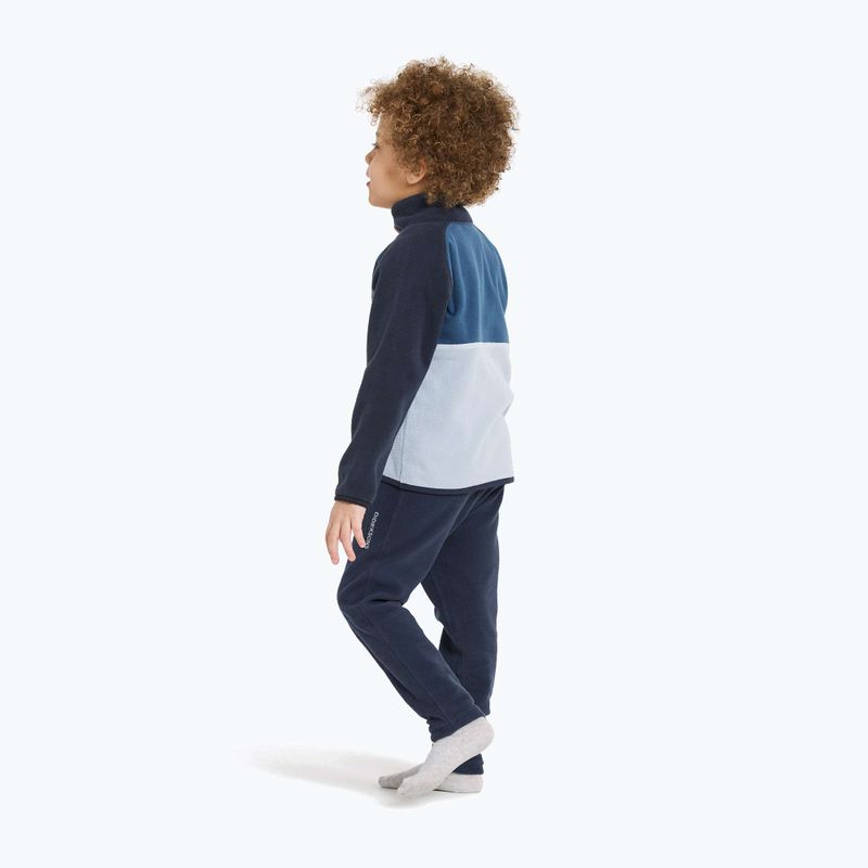 Didriksons Monte Half Button Kinder Fleece-Sweatshirt Wolke blau 5