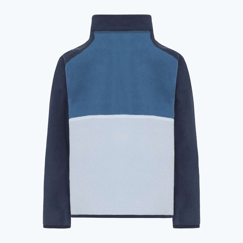 Didriksons Monte Half Button Kinder Fleece-Sweatshirt Wolke blau 8