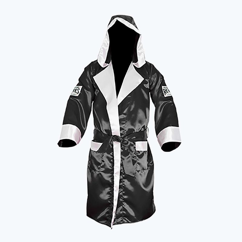 Boxermantel Cleto Reyes Satin Boxing Hoodie black/white 2