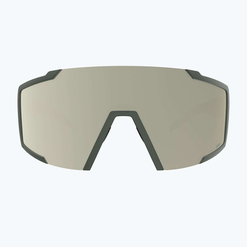 Sonnenbrille SCOTT Shield khaki green/amp white chrome 2