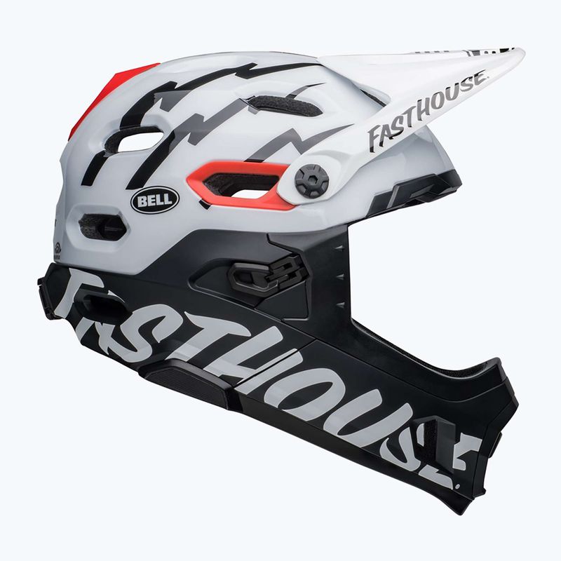 Bell Fahrradhelm FF Super DH MIPS Spherical fasthouse matt glänzend schwarz/weiss 2