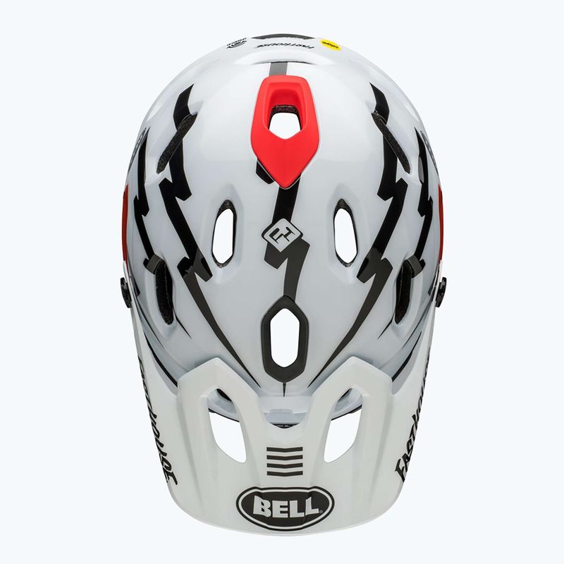 Bell Fahrradhelm FF Super DH MIPS Spherical fasthouse matt glänzend schwarz/weiss 6