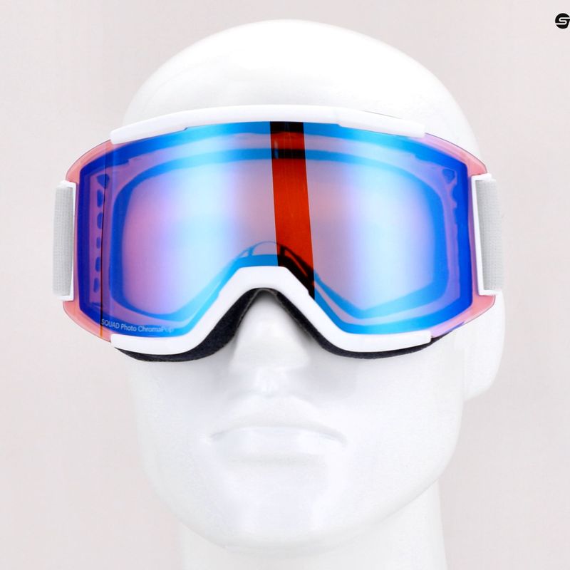 Skibrille Smith Squad white vapor/chromapop photochromic red mirror M668 8