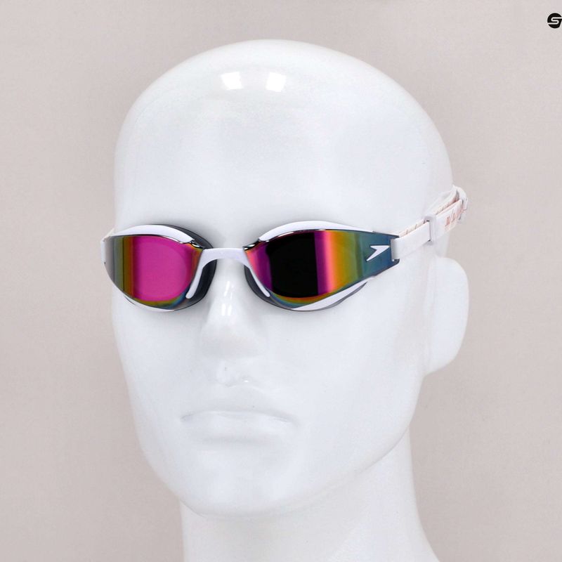 Speedo Fastskin Hyper Elite Spiegel schwimmen Schwimmbrille weiß 68-12818F979 10