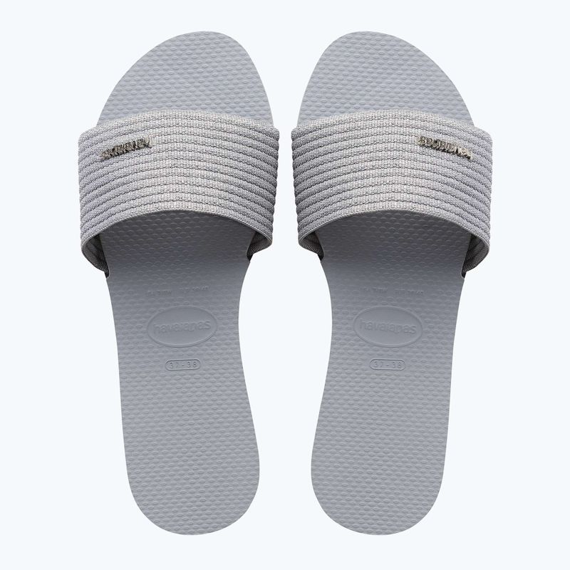 Damen-Flip-Flops Havaianas You Malta Metallic eisgrau 10