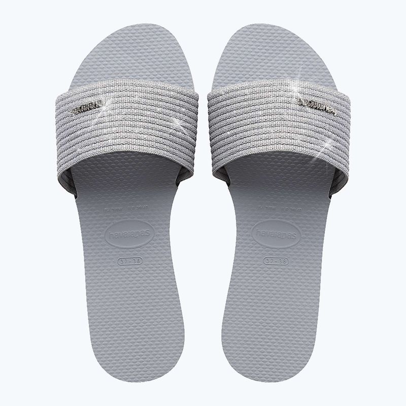 Damen-Flip-Flops Havaianas You Malta Metallic eisgrau 11