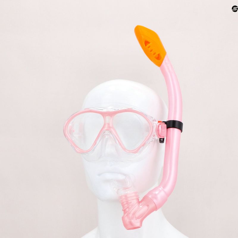Kinderschnorchelset AQUASTIC Maske + Flossen + Schnorchel rosa MSFK-01SR 27