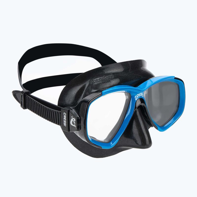 Cressi Perla + Mexico Tauchset schwarz/blau 2