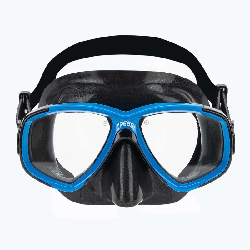 Cressi Perla + Mexico Tauchset schwarz/blau 3