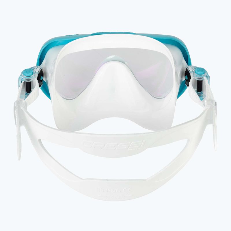 Tauchermaske Damen Cressi Honey 420 UV white/aquamarine/blue/orange 4