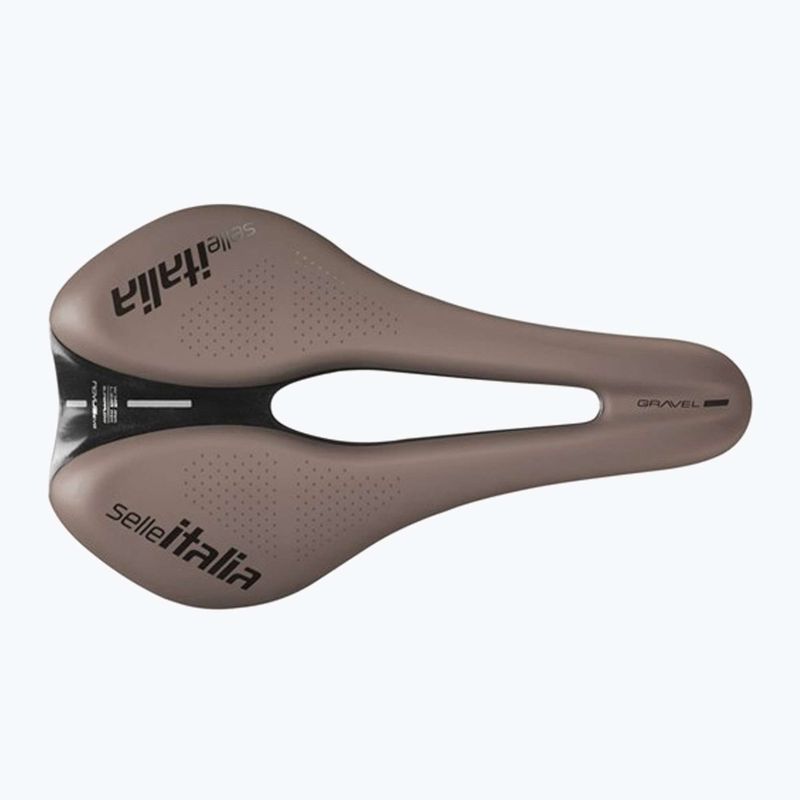Fahrradsattel Selle Italia Novus Boost Evo Gravel TM, Superflow, Mangan-Schiene, Soft-Trek braun 3