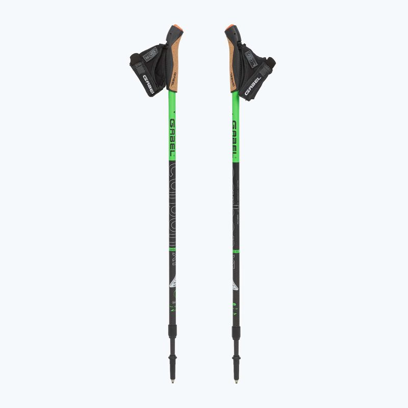 Nordic-Walking-Stöcke GABEL Carbon XT 2S 80 F.L. black/lime 5