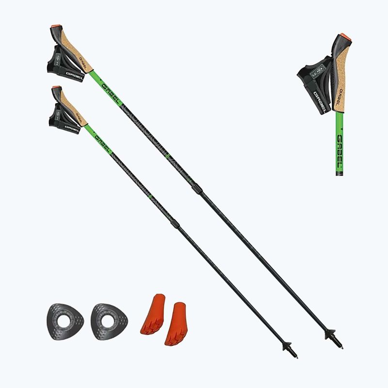 Nordic-Walking-Stöcke GABEL Carbon XT 2S 80 F.L. black/lime 8