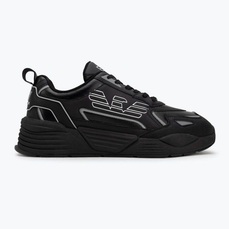 EA7 Emporio Armani Ace Runner Special dreifach schwarz / silberne Schuhe 2