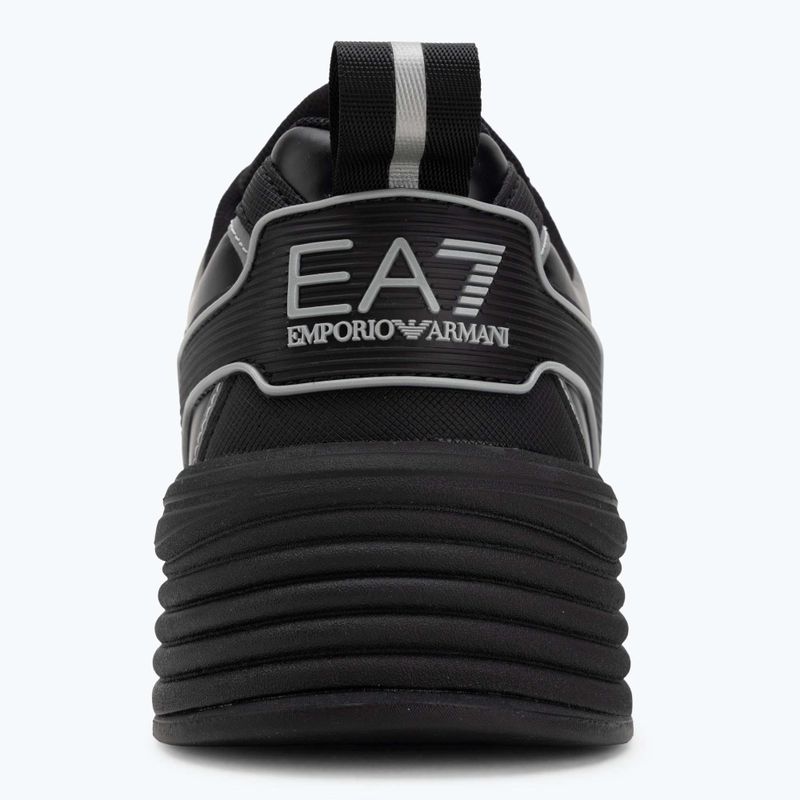 EA7 Emporio Armani Ace Runner Special dreifach schwarz / silberne Schuhe 6