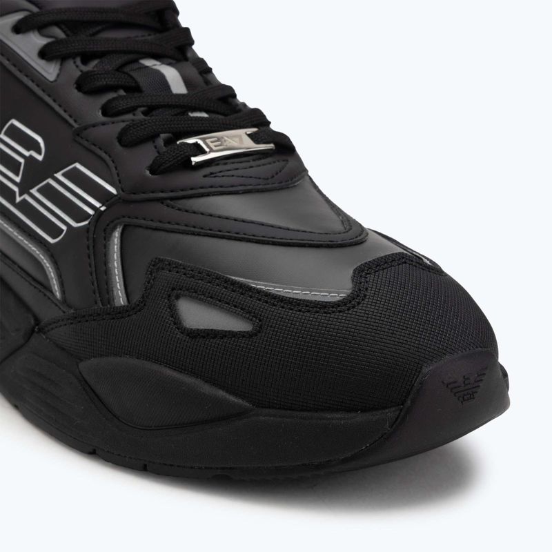 EA7 Emporio Armani Ace Runner Special dreifach schwarz / silberne Schuhe 7