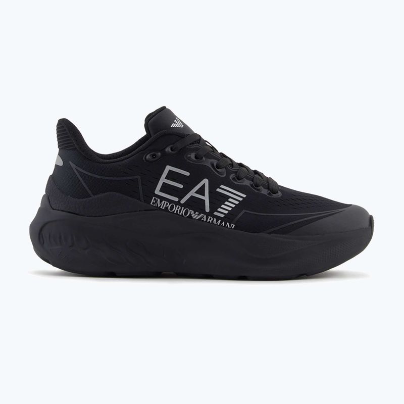 EA7 Emporio Armani Wave Cracking voll schwarz / Silber Schuhe 8