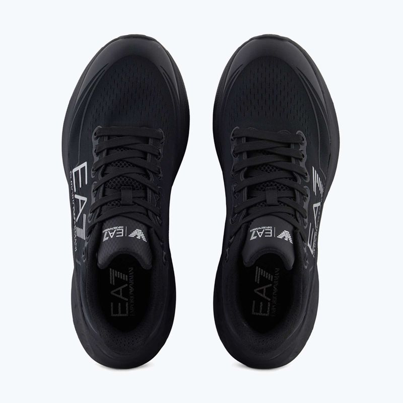 EA7 Emporio Armani Wave Cracking voll schwarz / Silber Schuhe 12