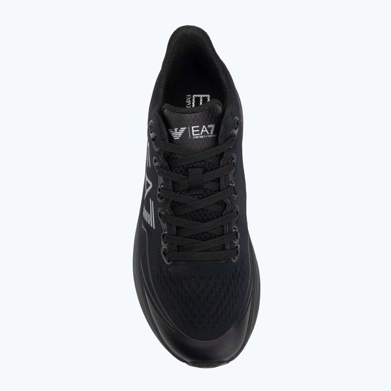 EA7 Emporio Armani Wave Cracking voll schwarz / Silber Schuhe 5