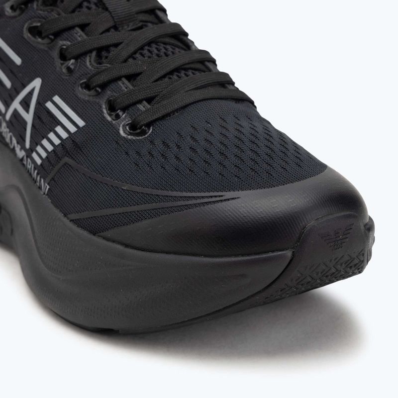 EA7 Emporio Armani Wave Cracking voll schwarz / Silber Schuhe 7