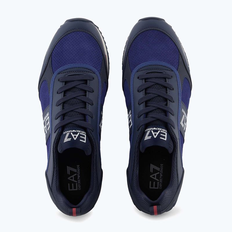 EA7 Emporio Armani Schwarz & Weiß Wildleder Sky Captain / Deep Cobal / Mineral Schuhe 12