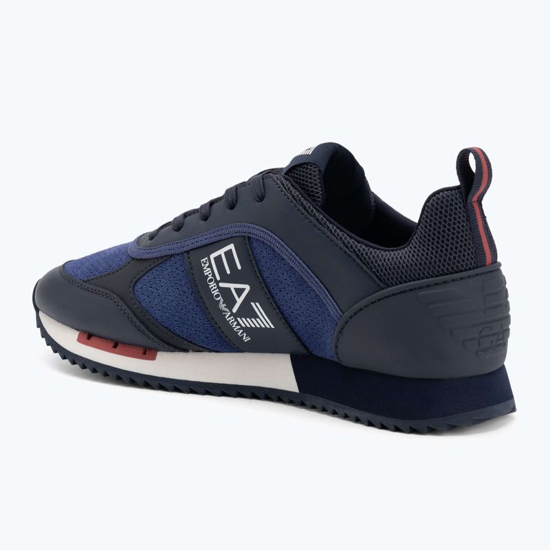 EA7 Emporio Armani Schwarz & Weiß Wildleder Sky Captain / Deep Cobal / Mineral Schuhe 3