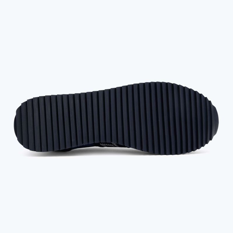 EA7 Emporio Armani Schwarz & Weiß Wildleder Sky Captain / Deep Cobal / Mineral Schuhe 4