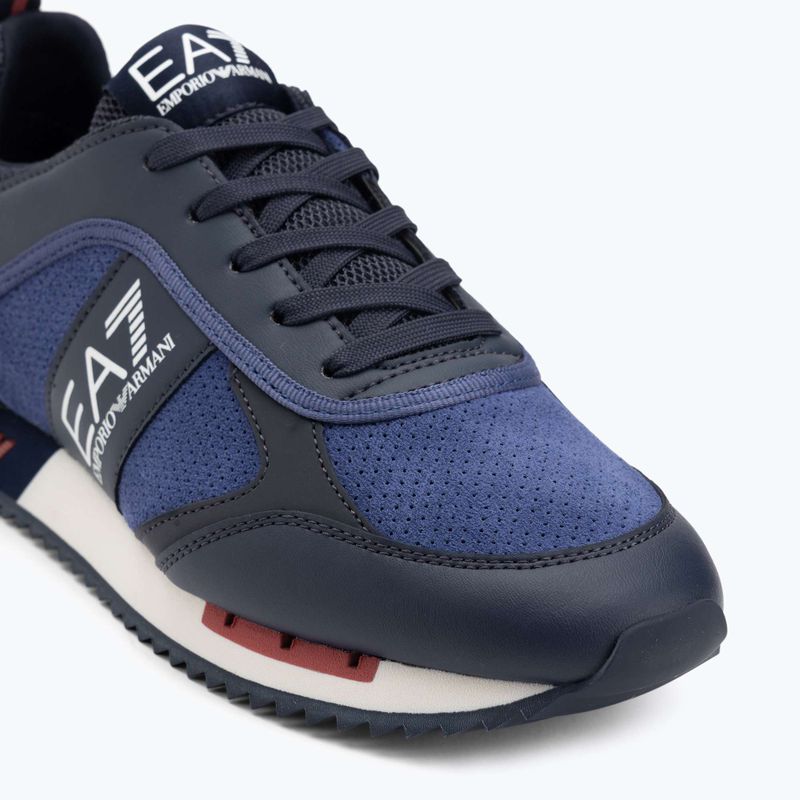 EA7 Emporio Armani Schwarz & Weiß Wildleder Sky Captain / Deep Cobal / Mineral Schuhe 7