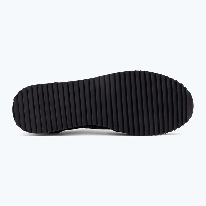 EA7 Emporio Armani Schwarz & Weiß Wildleder dreifach schwarz micropunch Schuhe 4