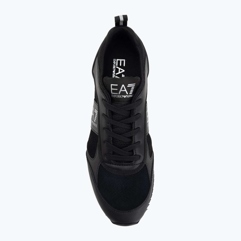 EA7 Emporio Armani Schwarz & Weiß Wildleder dreifach schwarz micropunch Schuhe 5