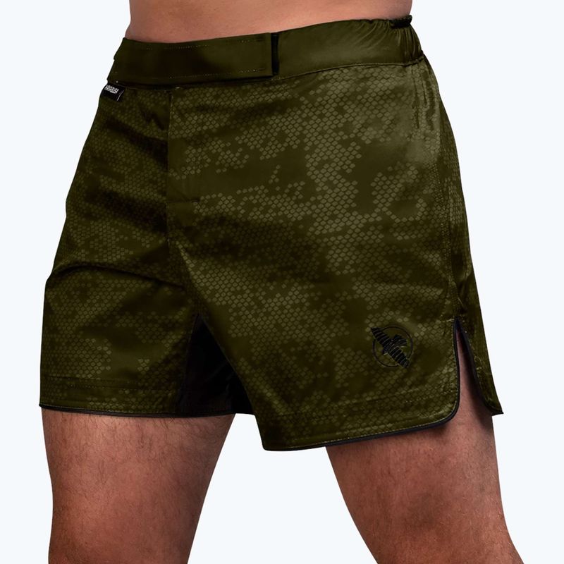 Hayabusa Herren Trainingsshorts Hex Mid-Thigh grün 3