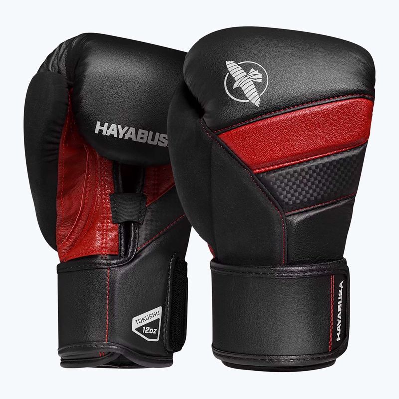 Hayabusa T3 schwarz/rot Boxhandschuhe 2