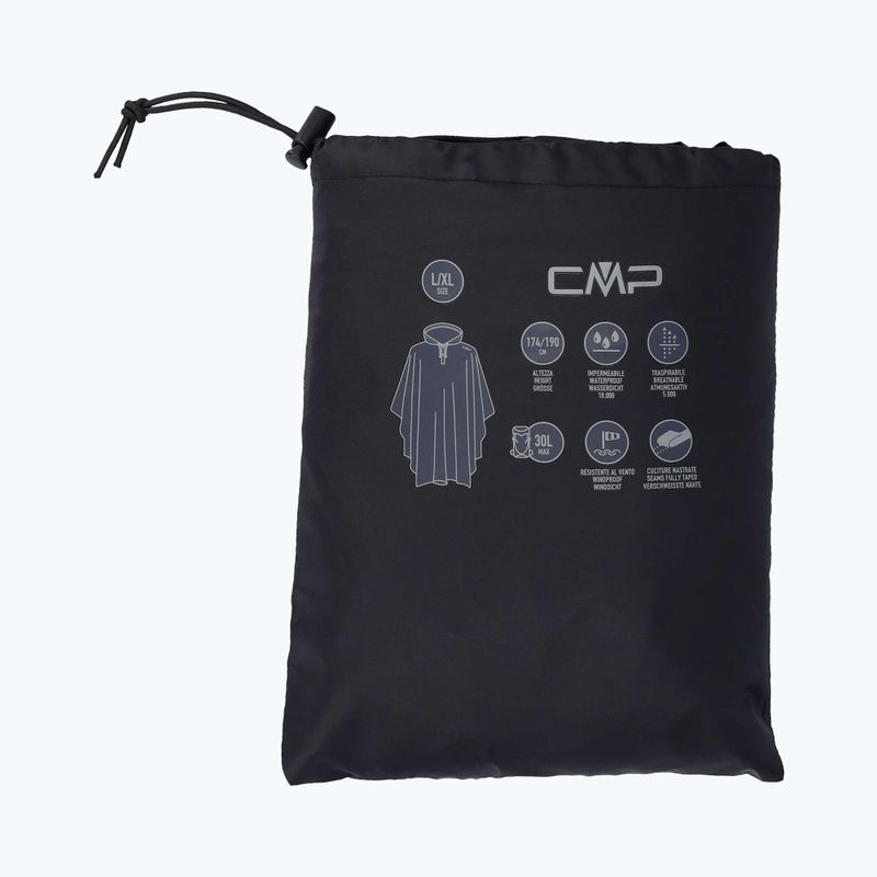 Regenponcho CMP 35X7857 Fix Hood nero 4