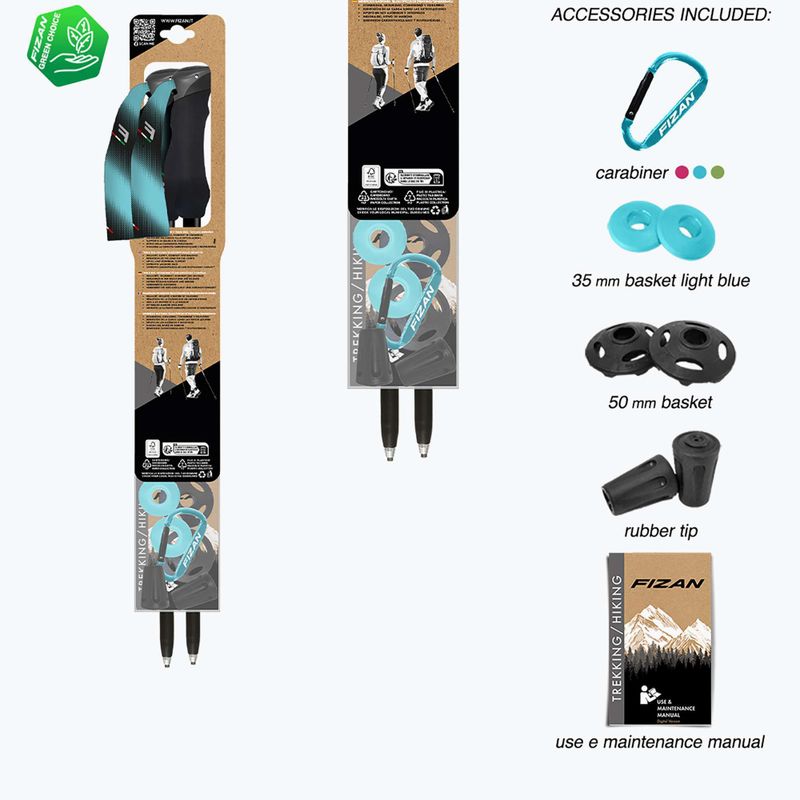 Trekkingstöcke Fizan Compact Tech 4 light blue 7