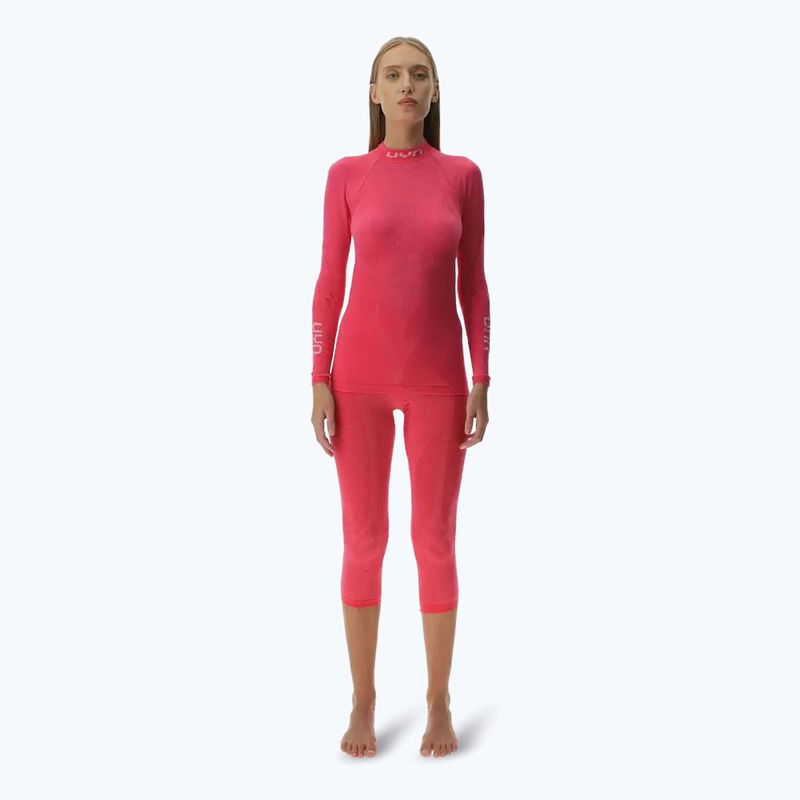 Damen Thermoaktivshirt UYN Elevation Biomorph LS Turtle Neck pink yarrow 2